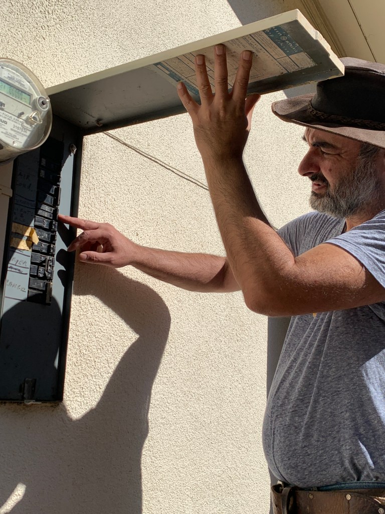 Looking at a residential electric panel